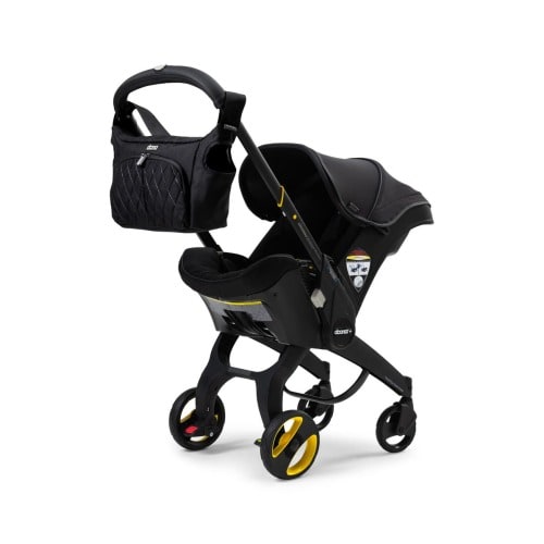 Midnight Edition Convertible Infant Car Seat/Compact Stroller System with Base & Essentials Bag Set