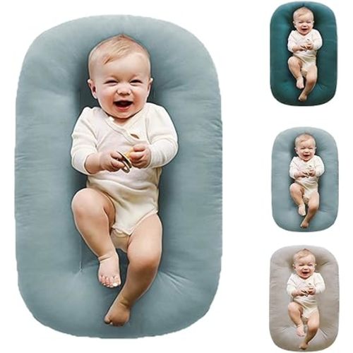 Baby Lounger, 2025 Lounger Pillow for 0-24 Months (Blue)