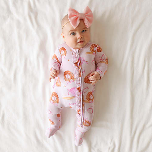 Dorothy Footie Ruffled Zippered One Piece