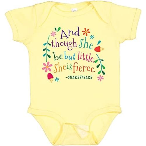 inktastic She Is Fierce Funny Shakespeare Quote Baby Bodysuit