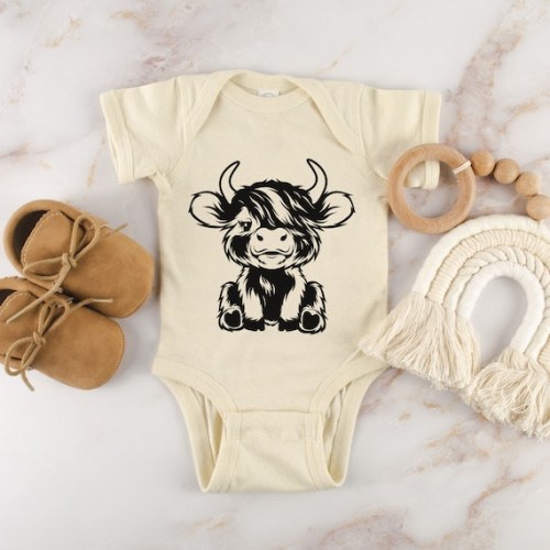 Highland Cow Baby Bodysuit Baby Shower Gift Girl Cow Girl Outfit Boy Cow Bodysuit Baby One Piece Cow Baby Outfit Cow Bodysuit New Mom Gift 1 - Etsy