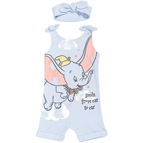 Disney Minnie Mouse Winnie the Pooh Lion King Lilo & Stitch Simba Romper and Headband Newborn to Toddler
