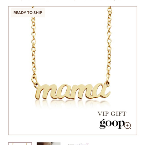Gold Mama Nameplate | #1 Necklace As Seen in O Mag | Tiny Tags