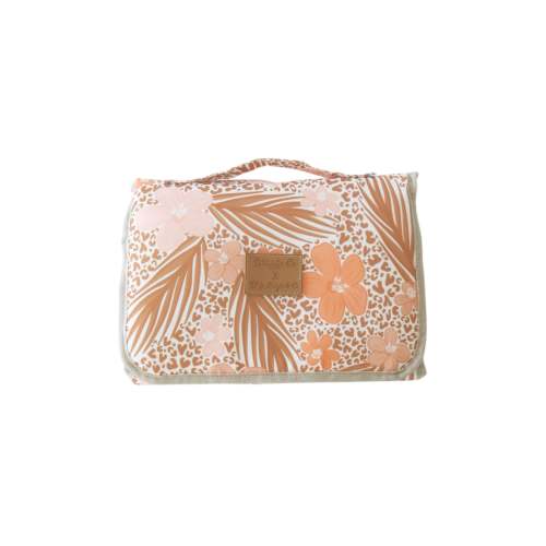 Cheetah Hibiscus Diaper Changing Mat