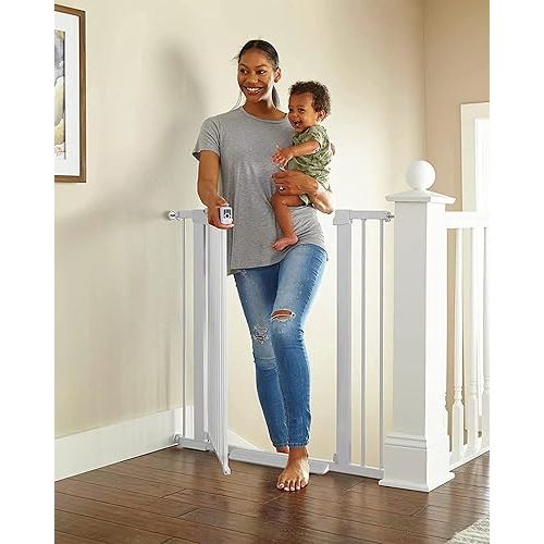 Cumbor 36" Extra Tall Baby Gate for Dogs and Kids with Wide 2-Way Door, 29.7-40.6" Width, and Auto Close Personal Safety for Babies and Pets, Fits Doorways, Stairs, and Entryways