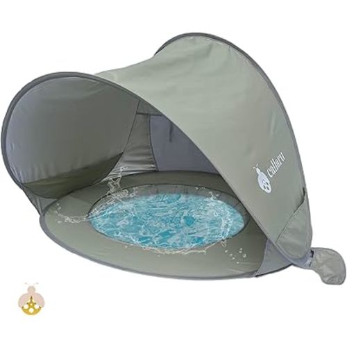 Baby Beach Tent and Portable Shade Pool, UV Tent for Babies Pop-Up, UPF 50+ | Ideal Beach Tent Sun Shelter and Pop-Up Tent for Baby, Infant, & Pet | Outdoor Beach Shade and Toddler Cabana