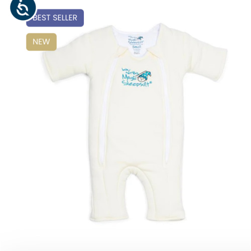 Cream Baby Merlin’s Magic Sleepsuit | Soft 100% Cotton Infant Sleepsuit