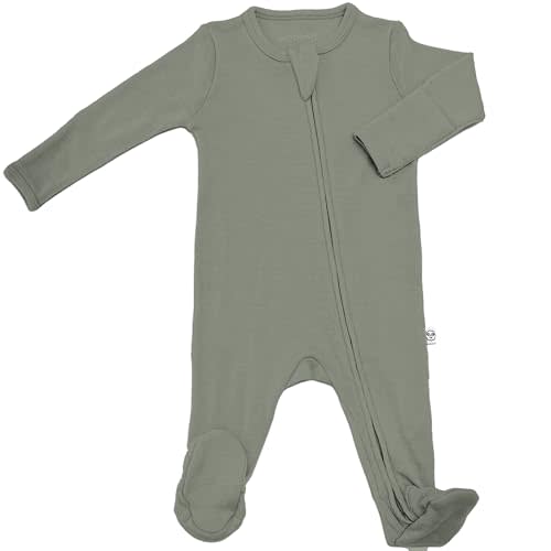 Woolino Toddler Footie Sleeper, Merino Wool Baby Pajamas, One-Piece Sleeper Jumpsuit, Front Zip Footie Romper for Unisex