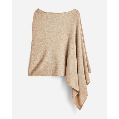 Cashmere-wool blend poncho