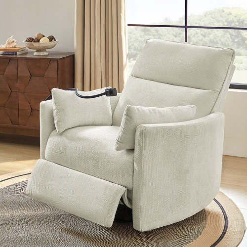 Arthur 38" Power Rocking Swivel Nursery Recliner with USB - Hulala Home