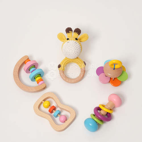 Buy Montessori 5 Piece Wooden Rattle Kit Online I Montessori Generation