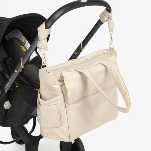 Diaper Tote Bag with Stroller Straps in Oatmeal | CALPAK