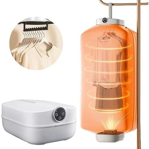 Secadora de ropa portátil, mini secadora de ropa con temporizador, secadora de ropa portátil, mini secadora portátil portátil, pequeña secadora eléctrica plegable compacta para viajes, hogar