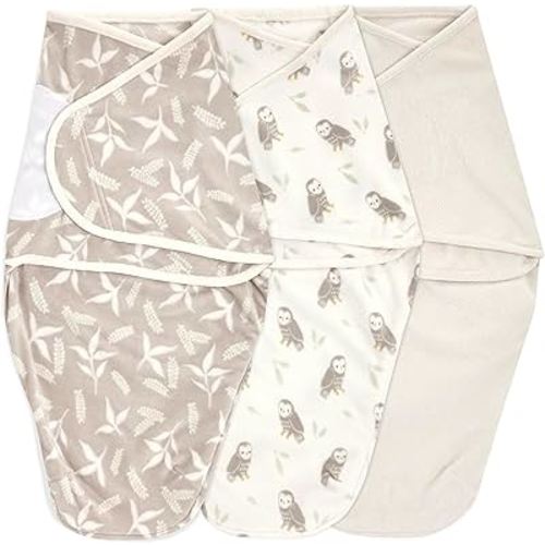 aden + anais™ Essentials Easy Swaddle™ wrap 1.5 TOG 3 Pack Rockland Marsh Velboa (0-3 Months)