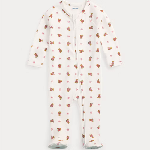 Polo Bear Cotton Footed Coverall