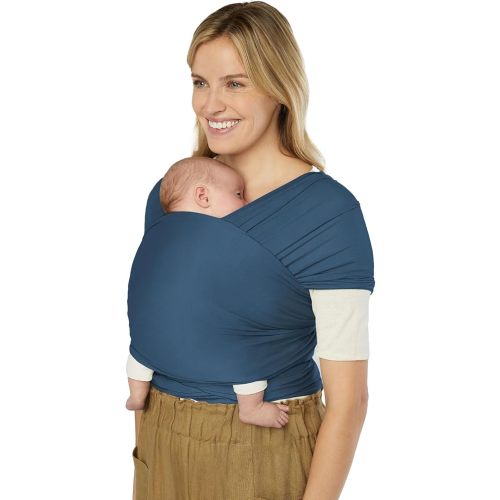 Ergobaby Sustainable Knit Aura Baby Carrier Wrap for Newborn to Toddler (8-25 Pounds), Twilight Navy