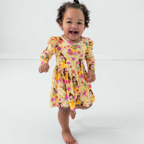 Disney Princess Belle Flutter Twirl Dress with Bodysuit – Little Sleepies