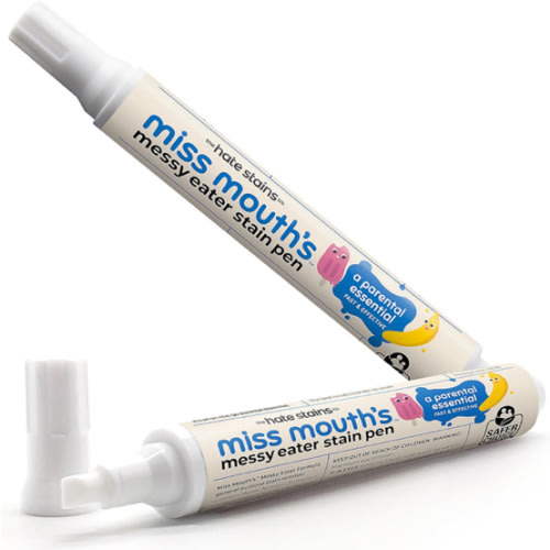 Miss Mouth's Messy Eater Stain Treater Pen - 2 Pack To Go Instant Stain Remover Pen - Newborn & Baby Essentials - On-The-Go & Travel Essentials