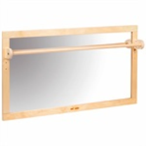 Infant / Toddler Mirror With Wooden Bar | Nienhuis Montessori