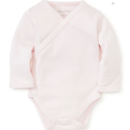 Kissy Kissy Pointelle Pink Long Sleeve Bodysuit