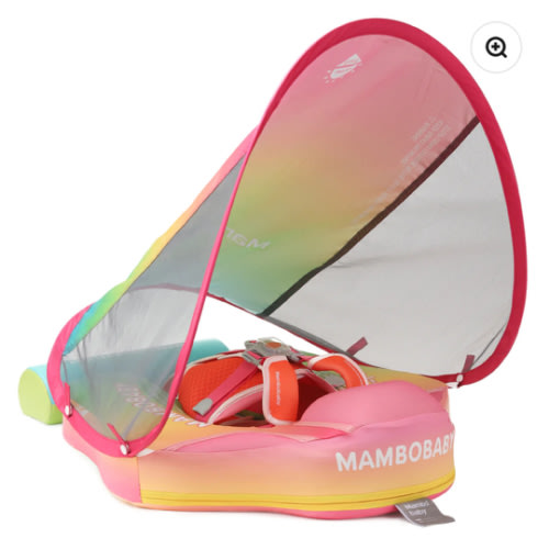 Mambobaby Float with Canopy and Tail Rainbow