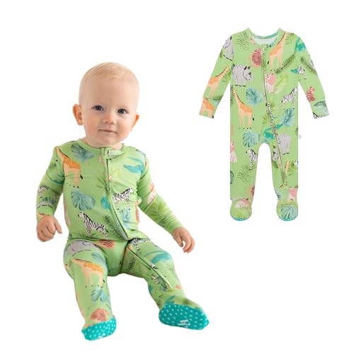 Posh Peanut Baby Boy Footie Pajamas - Soft Viscose Made from Bamboo 2 Way Zipper Sleepers & Onesies