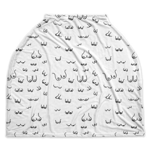 Boobie Print Nursing Cover | Boobies Lactation Gift | Breast Feeding Cover | Breastfeeding Blanket | Funny Nursing Cover | cartoon boobies