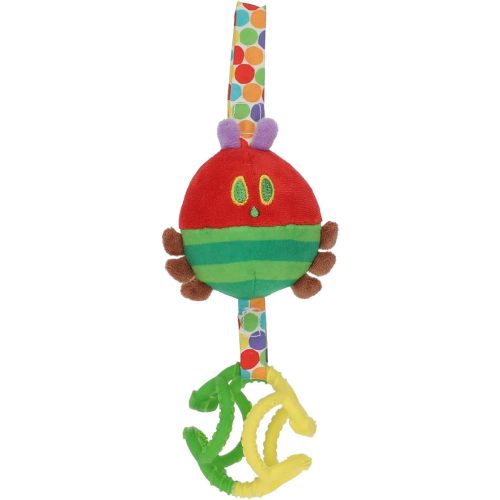 Eric Carle Very Hungry Caterpillar Chime Toy with Silicone Gummi Ogobolli – Makes Sound When Shaken and Great for Teething – Hanging Loop for On The Go