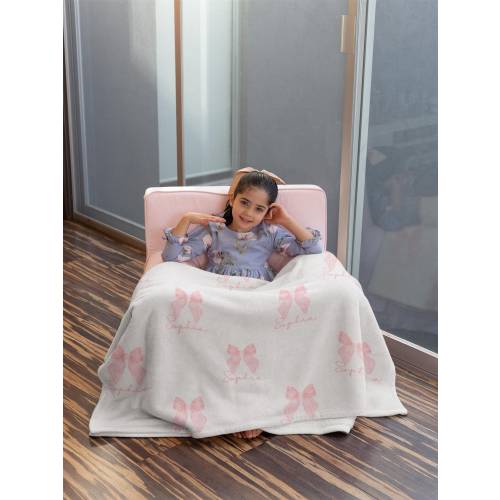 custom name baby blanket with name custom pink bow baby blanket coquette themed baby gift custom bow nursery decor for baby girl room bow