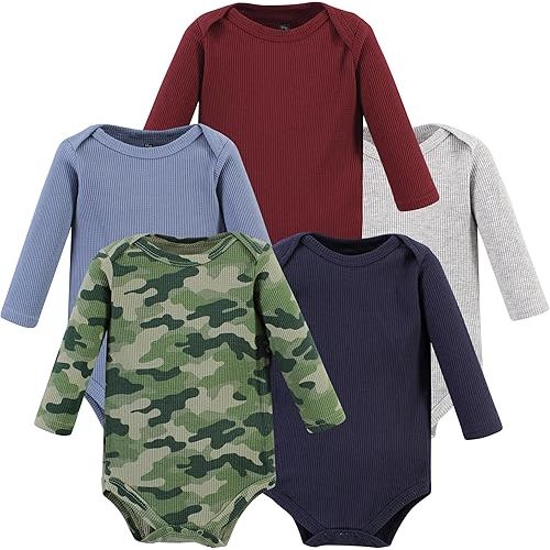 Hudson Baby unisex-baby Thermal Long Sleeve Bodysuits