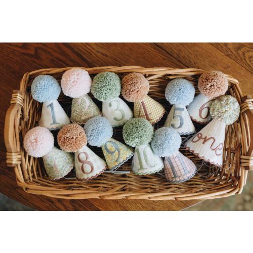 Monthly Milestone Mini Party Hat Set - 12 First Year Birthday Hats