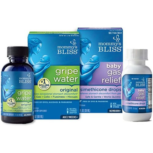 Mommy's Bliss Gripe Water & Baby Gas Relief Drops Combo Pack, Relieves Gas, Colic, Hiccups & Fussiness, Gentle for Babies, Total 3 oz - 2 Piece Assortment - Gas Relief Drops + Gripe Water Original