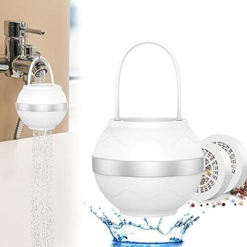 Skincare Bath Filter by Kinder Filter, Kinder Filter for Bathtub, Kinder Filter Bath Water Filter, 2,500 Gallons, BPA Free, 8 Stages Bath Filter - Reduces Contaminants for Healthier Skin and Hair