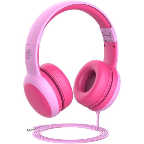 gorsun Kids Headphones with Limited Volume, Cat Ear Toddler Headphones, Wired Headphone Over Ear for Boys and Girls,Stereo Sound Foldable 3.5mm Headset for Children