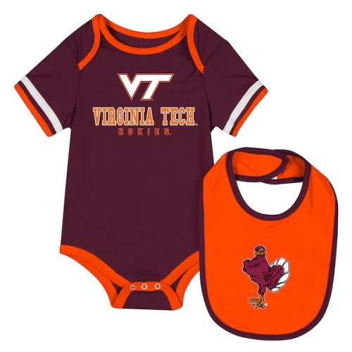 Virginia Tech Hokies Colosseum Newborn & Infant Bodysuit & Bib Set - Maroon