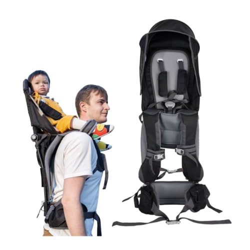 Baby Shoulder Carrier Baby Hiking Backpack Carrier with Rain Cover Sun Shade for Child Safe Backrest and Toddler Ergonomic Seat Holds 40 Pound for Children Between 6 Months-3 Years Old Babies