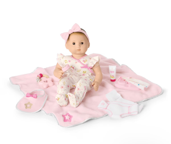 Bitty Baby® Doll #2 with brown hair Care & Play Set