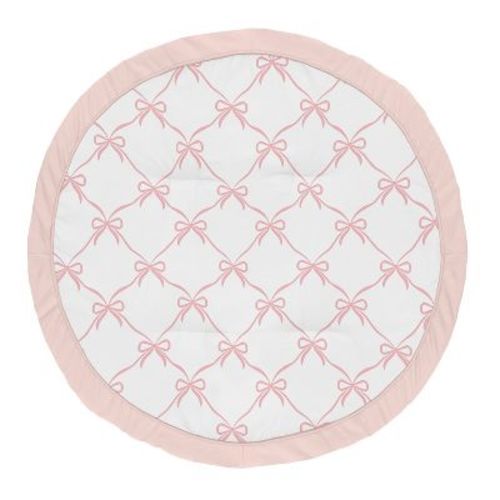 Sweet Jojo Designs Girl Baby Tummy Time Playmat Ballerina and Ballet Bows Pink and White