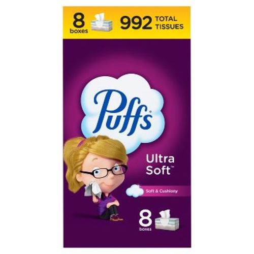Puffs Ultra Soft Facial Tissue - 8pk/124ct
