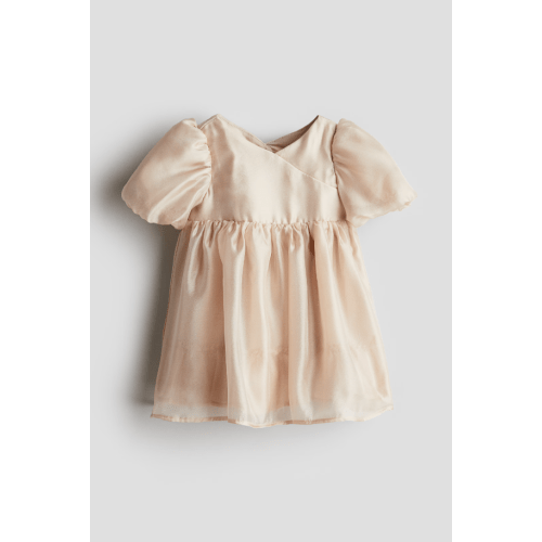 SATIN DRESS, Beige - size 18M (12-18M)