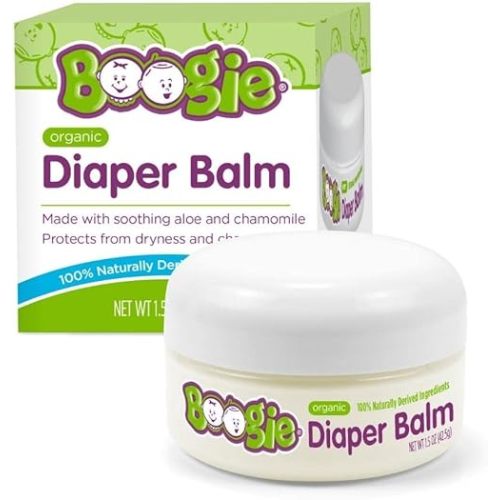 Boogie Diaper Rash Balm for Baby, USDA Certified Organic, Made with Naturally Derived Ingredients, 1.5 oz (Pack of 1)