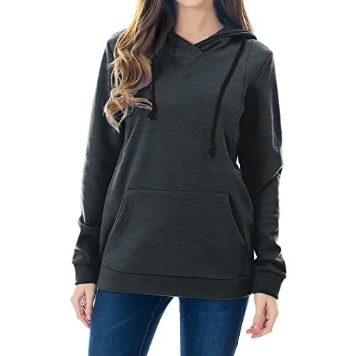 Smallshow Women's Fleece Maternity Nursing Sweatshirt Hoodie Kangaroo Pocket