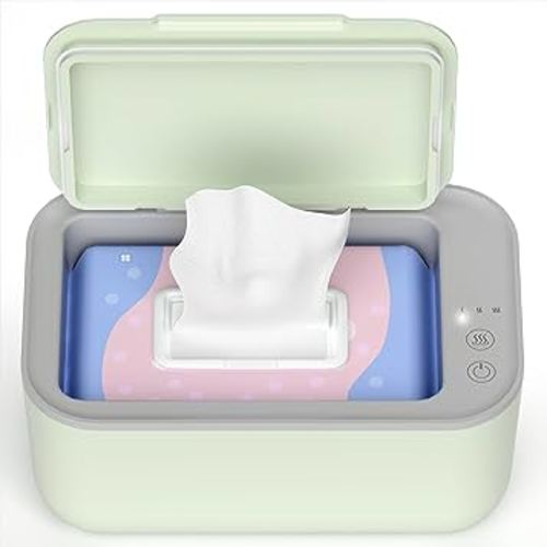 Baby Wipe Warmer and Babies Wet Wipes Dispenser,Diaper Wipe Warmers with 3-Step Temperature Control and Large Capacity,Baby Wipes Warmer