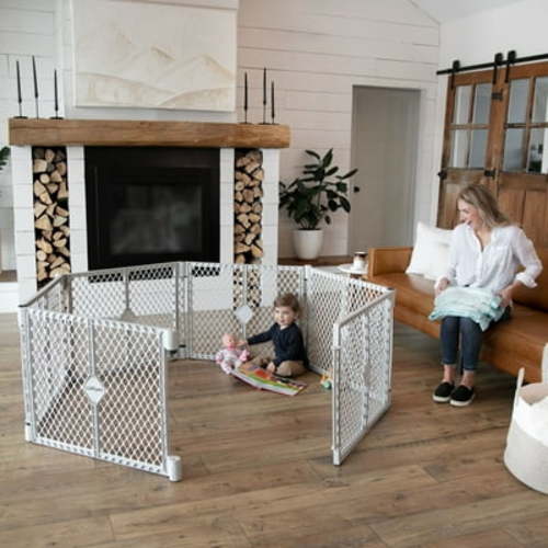 Toddleroo by North States: 26 Inches Tall, Safety Baby Playpen/Playard, Gray Plastic
