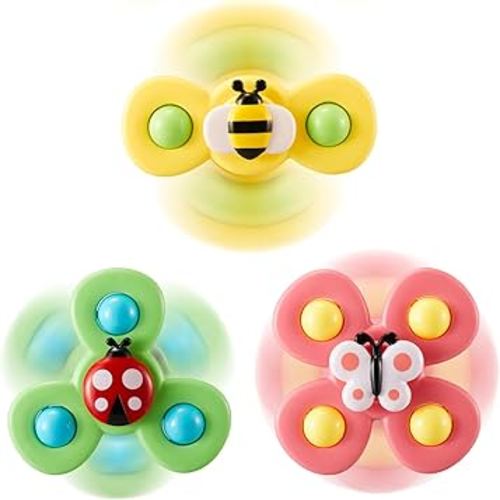 Baby Spinners with Suction Cups|Spinner Toys for Babies Suction Spinners Baby|Suction Cup Spinners for Babies|Baby Bath Toys for Kids Ages 1-3