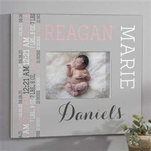 Darling Baby Girl Personalized Picture Frame - 5x7 Wall Frame