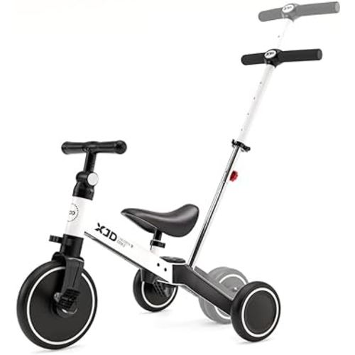 Amazon.com: XJD 7 in 1 Toddler Bike with Push Handle,Tricycles for 1 to 3 Years Old, Toddler Tricycle with Push Handle for Boy Girl, Baby Bike Balance Bike with Adjustable Seat Height and Removable Pedal(White) : Toys & Games