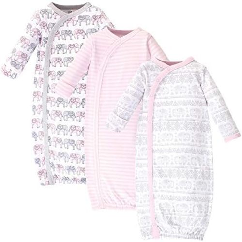 Touched by Nature Baby Girls' Organic Cotton Kimono Gowns