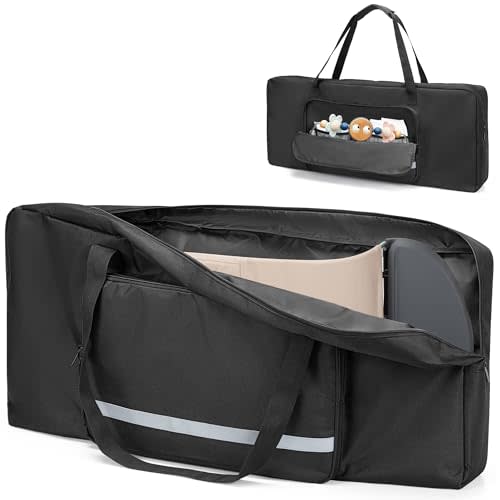 GRAOSO Baby Bouncer Transport Bag, Bouncer Carrier Compatible with Baby Bjorn Bouncer Balance Soft and Bouncer Bliss, Double Zipped Travel bag with shoulder Pad, Black