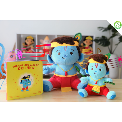 Baby Krishna Collection - Mantra Singing Plush Toys with Book